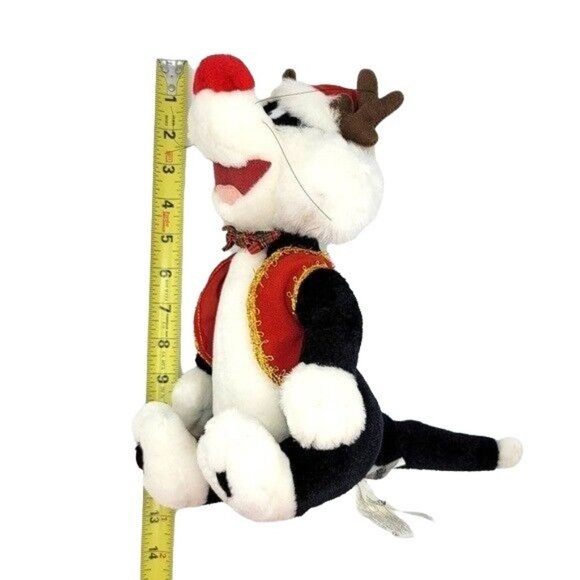 VTG Looney Tunes Santa Sylvester Cat Plush 13" Reindeer Antlers Christmas Warner - Picture 10 of 12